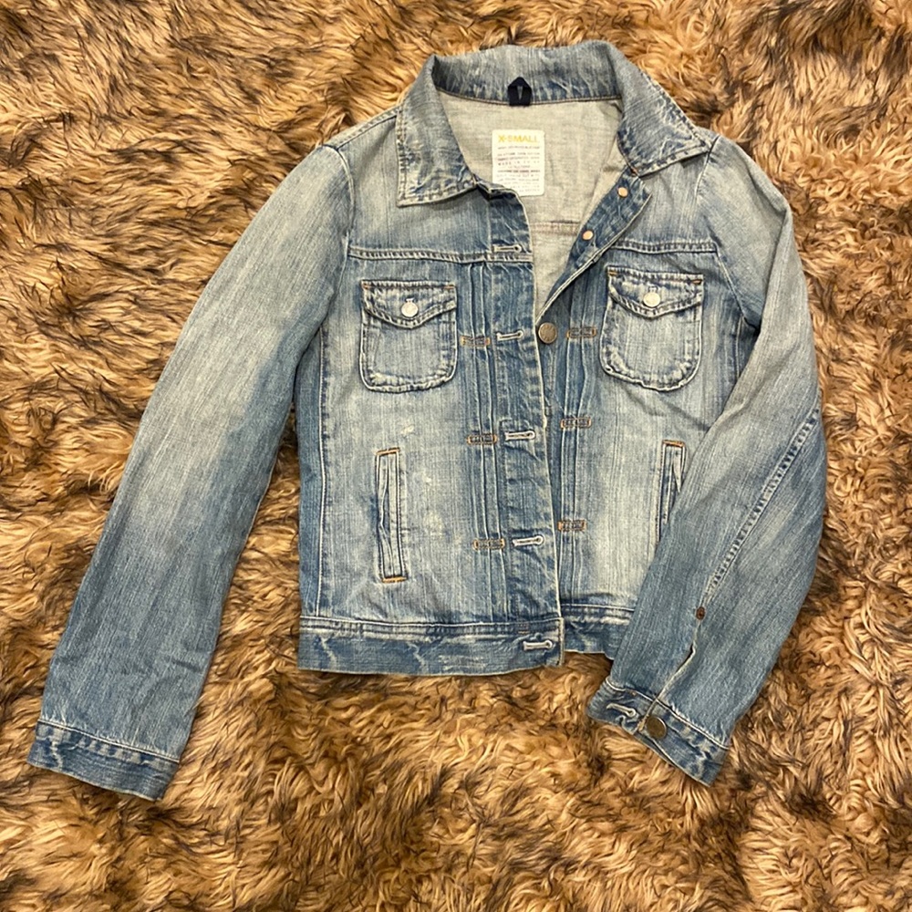 J Crew Distressed Jean Jacket